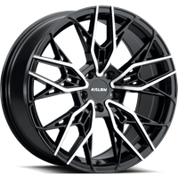 Kalon Wheels Scout Gloss Black Machined Face 18x8 5x112 Rims — Wheels & Rims