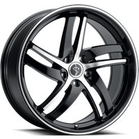 Jantes Sapphire Luxury Alloys SX01 Noir Brillant Usiné 20x9 — Roues et jantes
