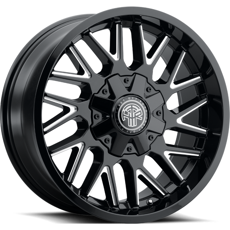 Thret Offroad Revolver Gloss Black Milled Wheels - 17x9 -5x114.3 — Wheels & Rims