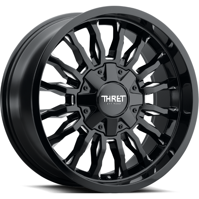 Roues Thret Offroad Radar Gloss Black Milled - 20x9 - 8x165.1 — Roues et jantes