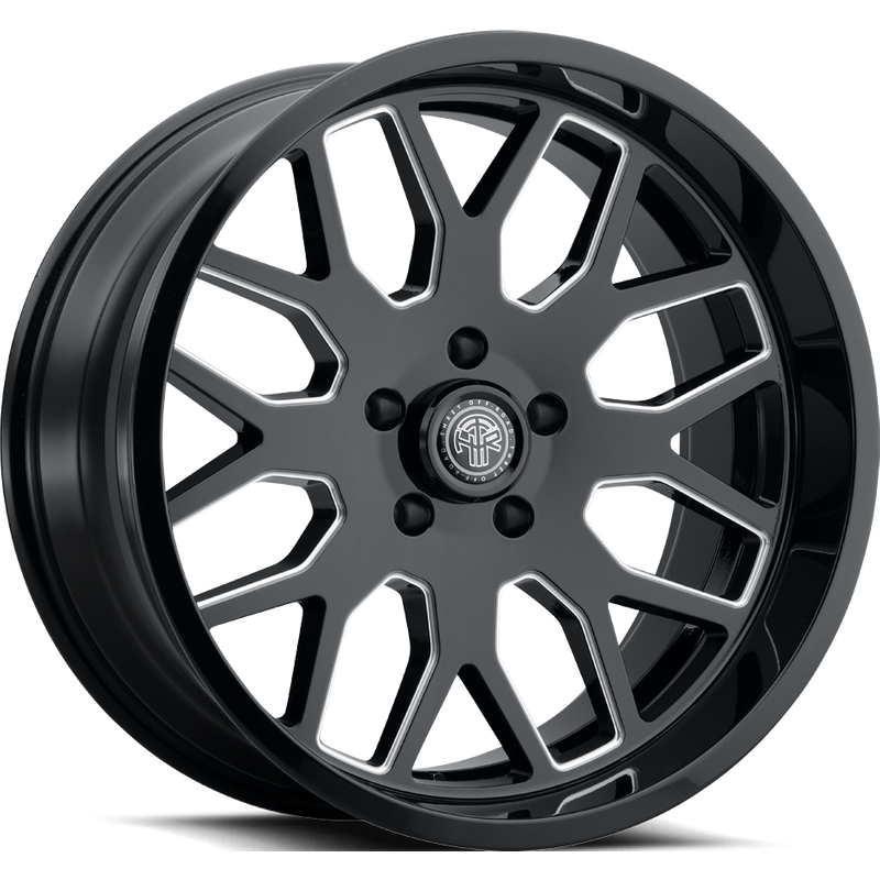 Roues Thret Offroad Monarch Gloss Black Milled - 20x10 - 5x127 — Roues et jantes