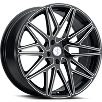 Sapphire Luxury Alloys SX05 Gloss Black Milled 20x9 Rims 5x112 — Wheels & Rims