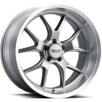 Roues Alloy Creations AC525 Grises avec Bord Machiné Transparent - 17x7 — Roues et jantes
