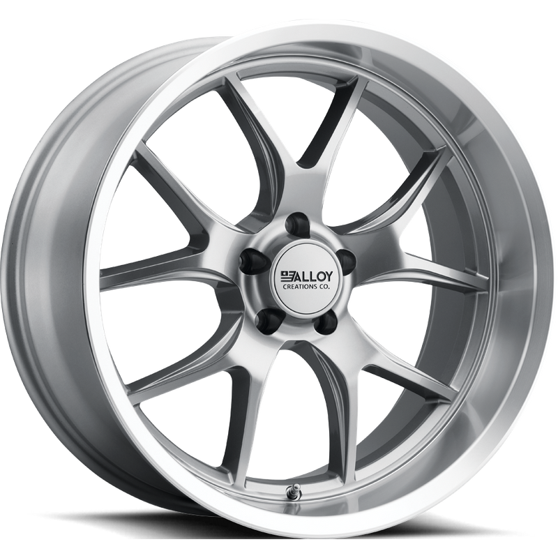 Alloy Creations AC525 Grey Wheel with Machined Clear Lip - 17x7 — Wheels & Rims