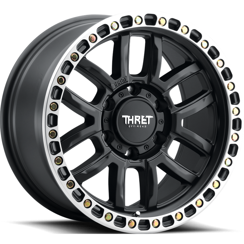 Thret Offroad Simulated Matte Black Wheels - 17x9 - 6x139.7 -12 Offset — Wheels & Rims