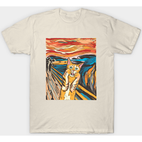 T-shirt pour hommes Parodie de The Scream - Chat