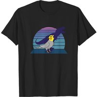 T-shirt Dinosaur Shadow Cockatiel Birb Memes pour hommes