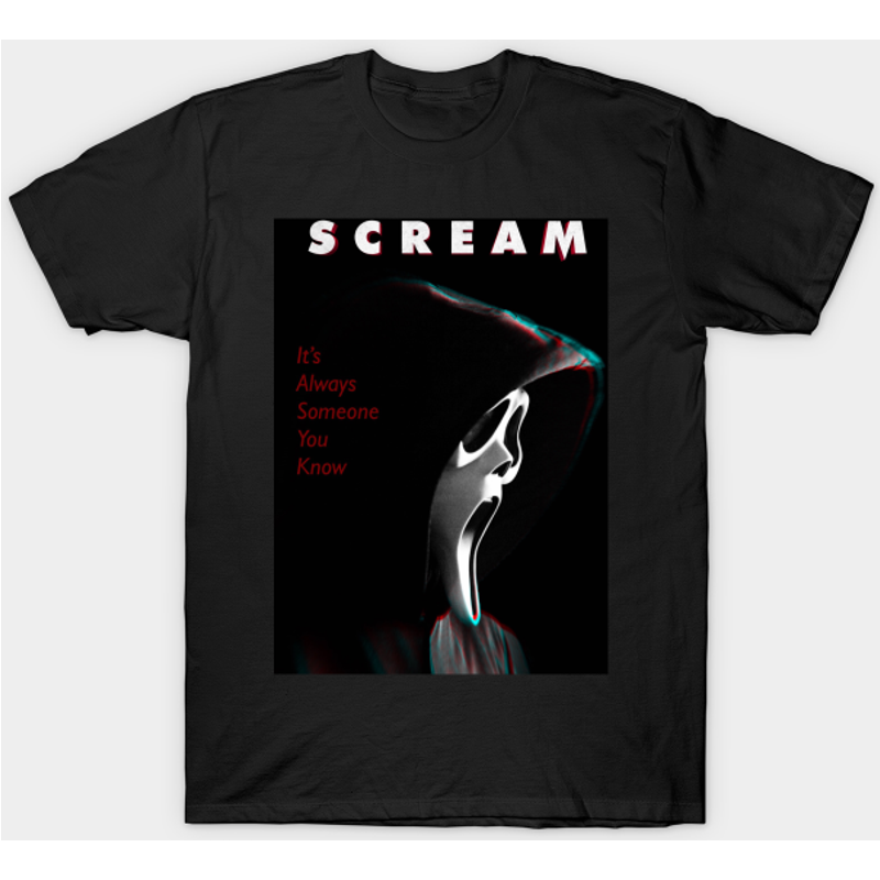 T-shirt Scream Movie pour hommes en bleu royal — T-shirts pour hommes