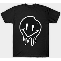 T-shirt Melting Smiley pour hommes avec design de smiley