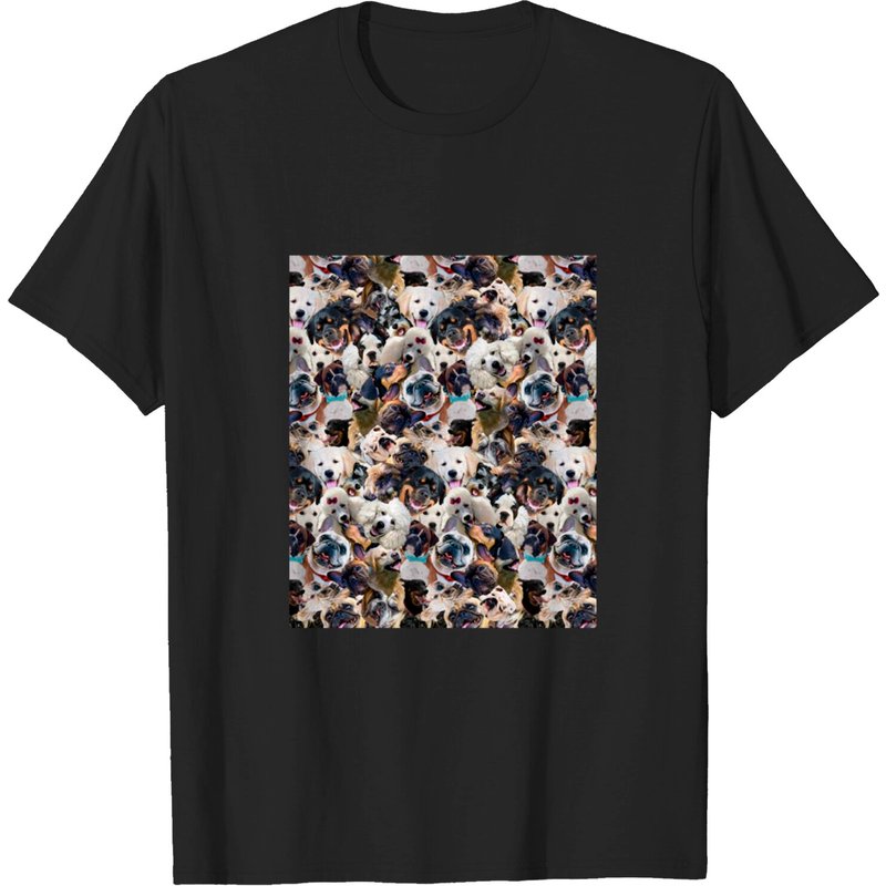 T-shirt Collage de Chiens Drôles pour Hommes — T-shirts pour hommes