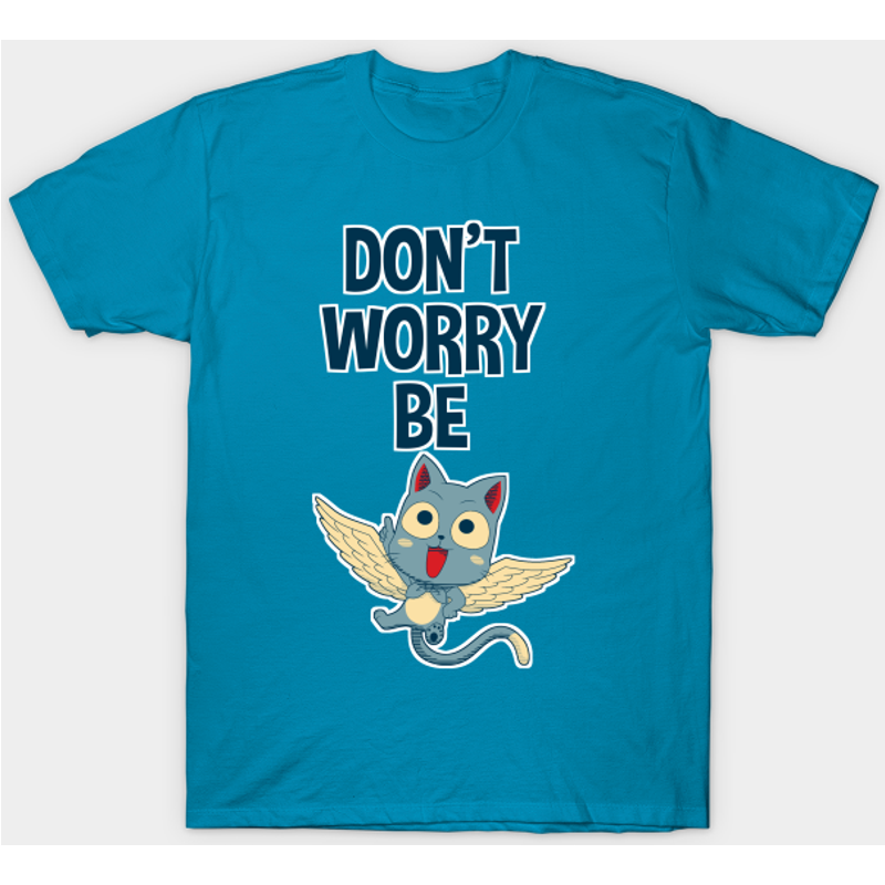 T-shirt pour hommes Fairy Tail Ne t'inquiète pas, sois heureux