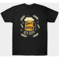 T-shirt pour hommes Don't Worry Beer Happy en noir