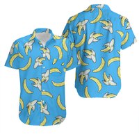 Chemise hawaïenne Yellow Banana pour hommes - Vêtements décontractés d'été — Chemises décontractées pour hommes