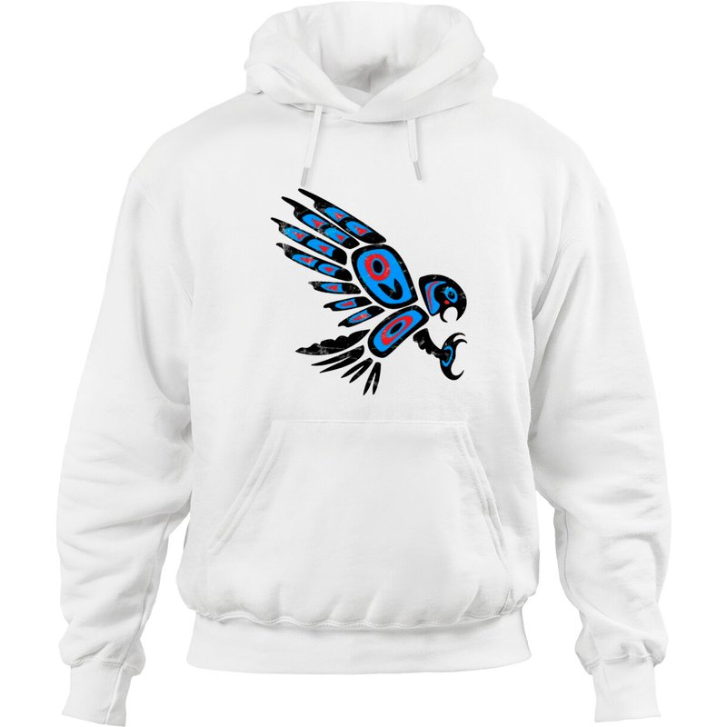 Native American Red Tailed Hawk Bird Totem Hoodies — Mens Hoodies