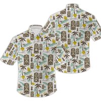 Chemise hawaïenne Aloha à motif Tiki Tiki — Chemises décontractées pour hommes