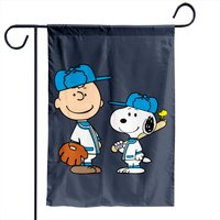Charlie Brown and Snoopy Baseball Team Garden Flags