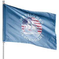 Mayflower Descendant USA Distressed House Flag