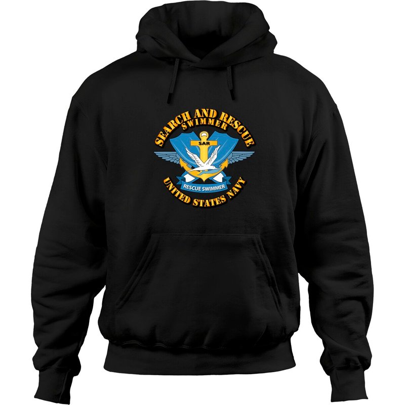 Hoodies de nageur de sauvetage en mer navy pour unisexe — Sweats à capuche pour hommes