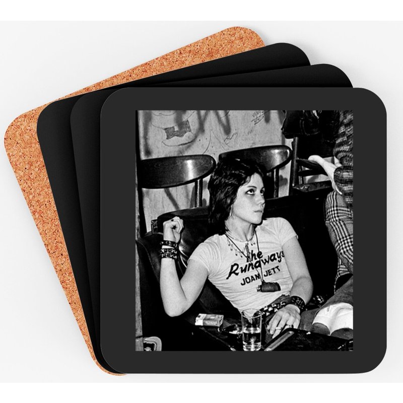 Sous-verres Joan Jett - Punk avec fond en liège — Sous-verres et napperons