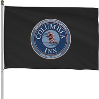 Columbia Inn Pine Tree Vermont White Christmas House Flag — Decorative Flags