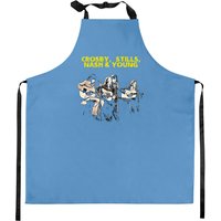 C S N Y - Crosby Stills Nash And Young Kitchen Aprons