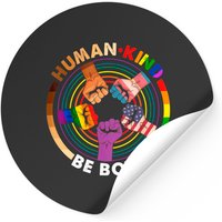 LGBTQ Ally Flag Stickers - Human Kind Be Both - Gay Pride — Stickers & Decals