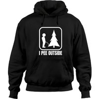Hoodie Unisexe Noir I Pee Outside