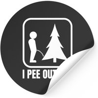 I Pee Outside - Outdoors Stickers