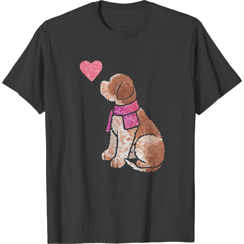 T-shirt pour hommes Lagotto Romagnolo en noir — T-shirts pour hommes