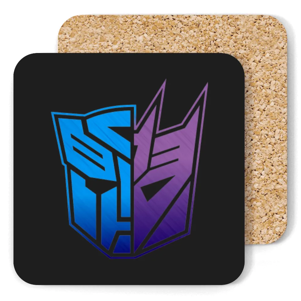 Coasters Autocon Transformers avec fonds en liège — Sous-verres et napperons