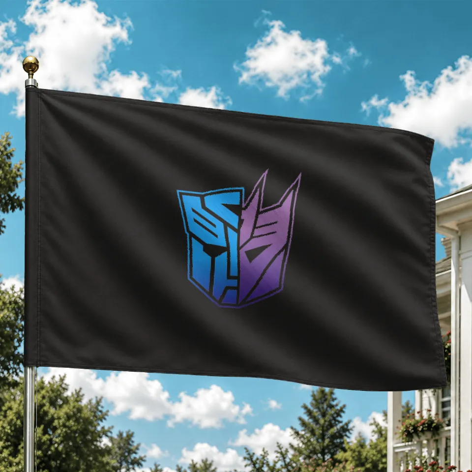 Drapeaux de Maison Autocon Transformers - Impression Double-Face — Drapeaux décoratifs