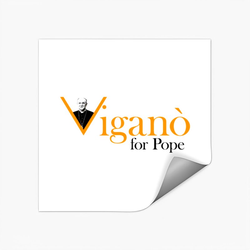 Viganò For Pope Stickers - Classic Square Style — Stickers & Decals