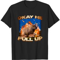 Capybara Okay He Pull Up Unisex Jersey Short Sleeve Tee for Men — Mens T Shirts