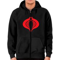 Cobra Gi Joe Hoodie Zippé Unisexe en Noir