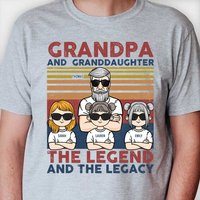 Grandpa & Granddaughter Personalized Unisex T-shirt — Mens T Shirts