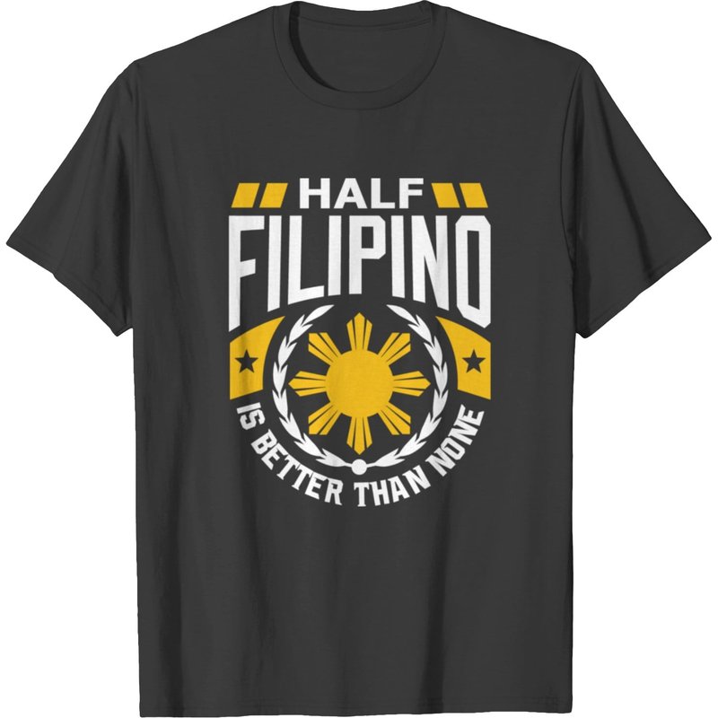 Half Filipino 1 T-Shirt for Men - Black — Mens T Shirts