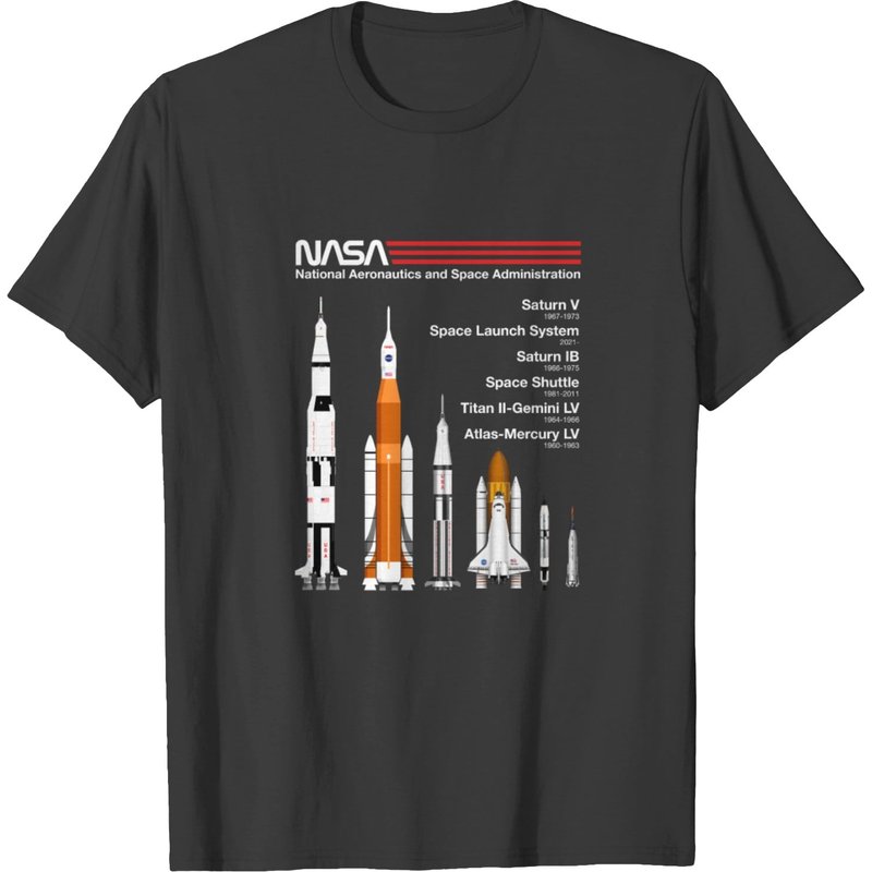 T-shirt NASA Rockets Saturn V SLS Saturn IB Space Shu pour hommes