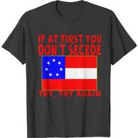 Original If You At First Don’t Secede T-shirt for Men — Mens T Shirts
