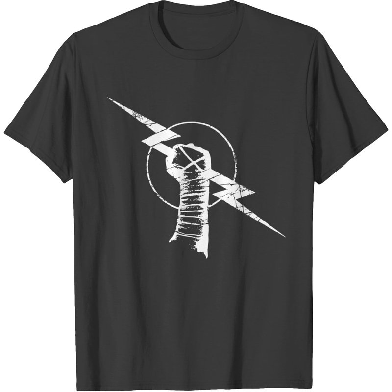 CM Punk Lightning Bolt Fist White T-Shirt for Men — Mens T Shirts