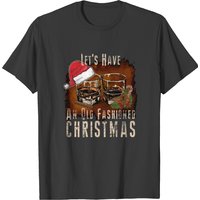 Old Fashioned Whiskey Christmas Bourbon Cocktail T-Shirt for Men