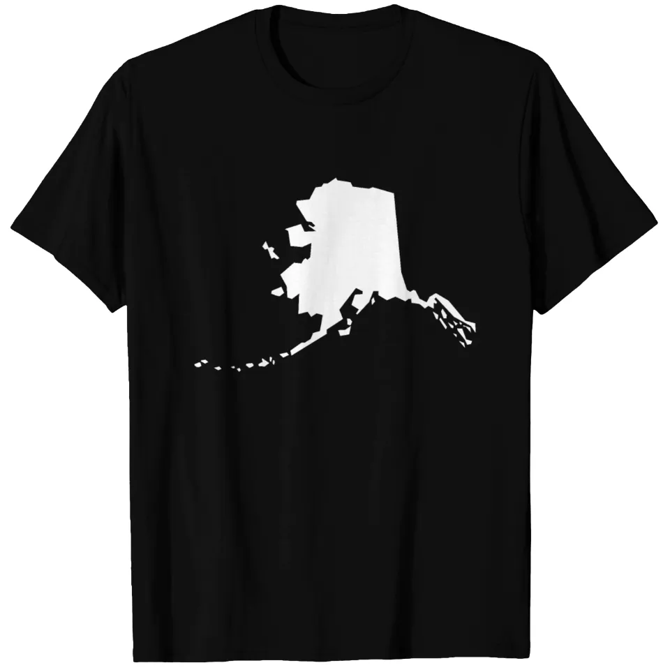 Alaska Map White T-Shirt for Men — Mens T Shirts