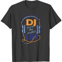 T-shirt Disk Jockey pour hommes en noir — T-shirts pour hommes