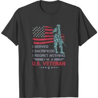 Veteran Gift-I Served I Sacrificed I Regret Nothin T-shirt for Men — Mens T Shirts