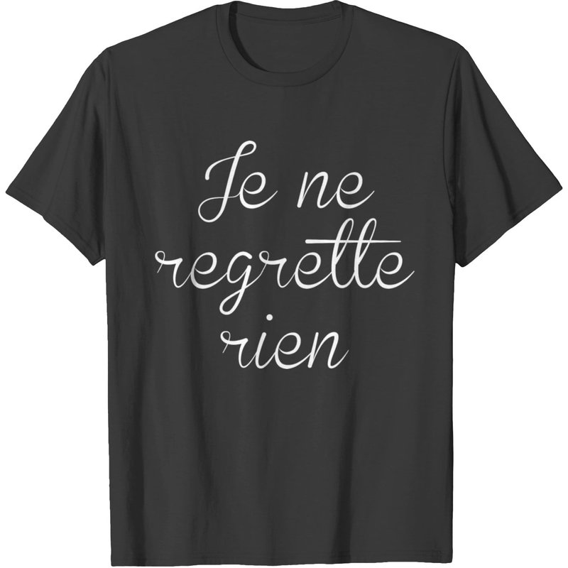 T-shirt Je ne regrette rien pour hommes