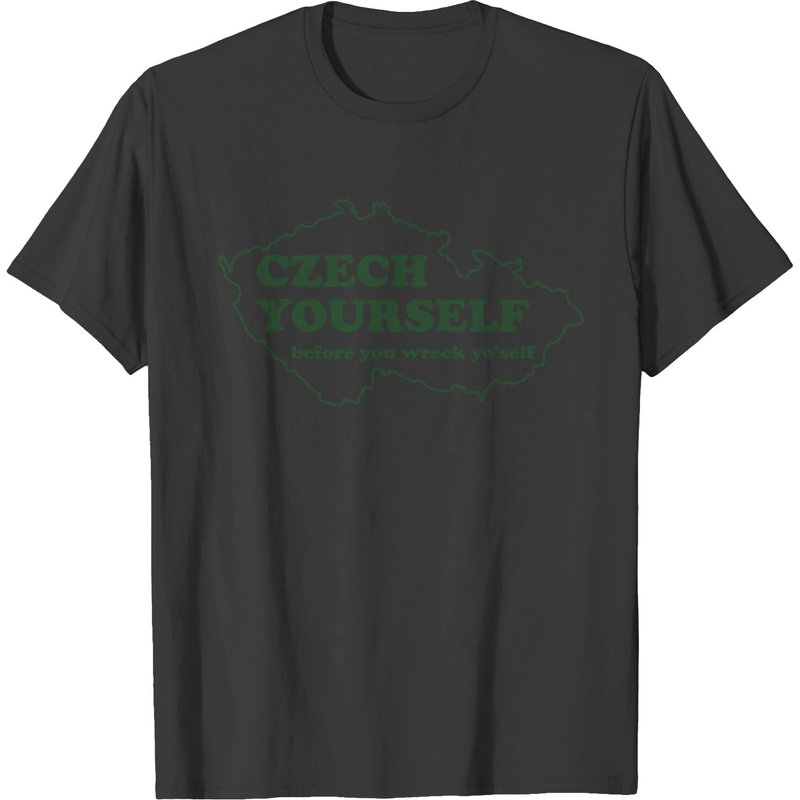 Czech Yourself Before You Wreck Yo'self T-shirt pour hommes — T-shirts pour hommes