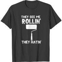 Painting Roller Brush Painter T-shirt for Men