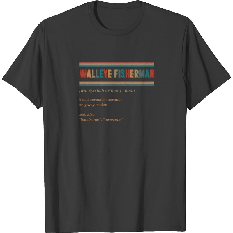 Walleye Fisherman Definition T-Shirt for Men