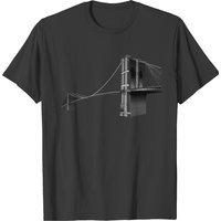 T-shirt Brooklyn Bridge pour hommes en noir