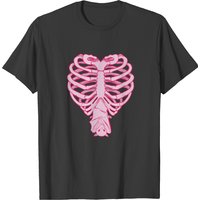 Pink Ribcage Pastel Goth Bat T-shirt for Men — Mens T Shirts