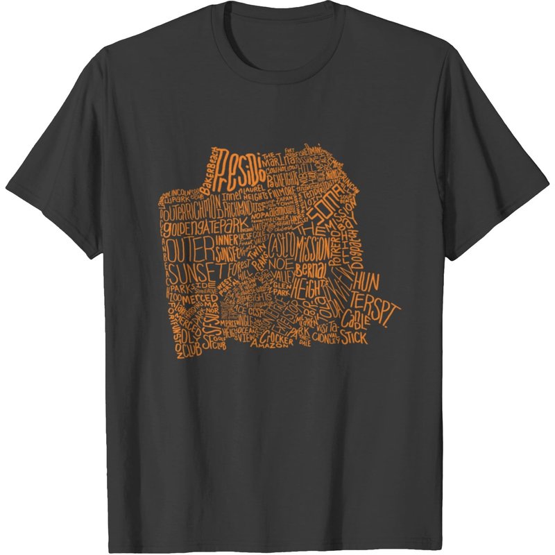 T-shirt San Francisco Neighborhoods pour hommes — T-shirts pour hommes